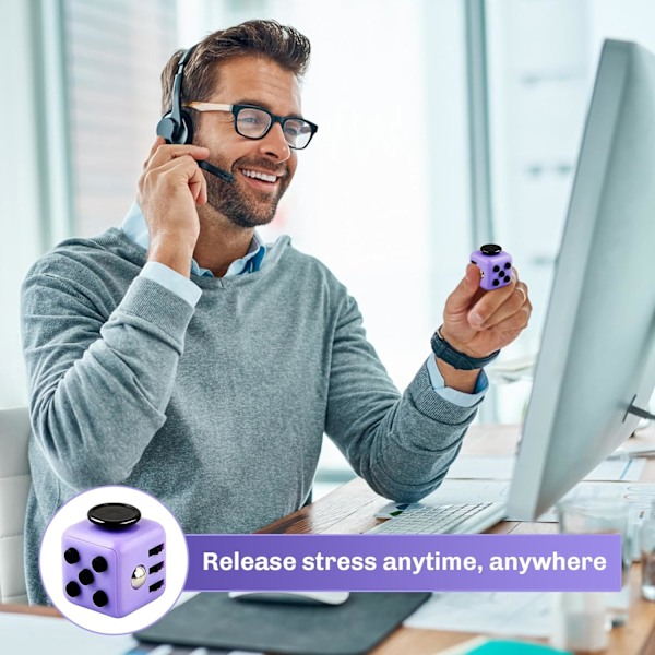 Fidgetleksaker för ångest Sensorisk leksak Stressreducerande leksak Fidgetkub för barn Anti-ångestleksak för barn och vuxna - Lugnande kub