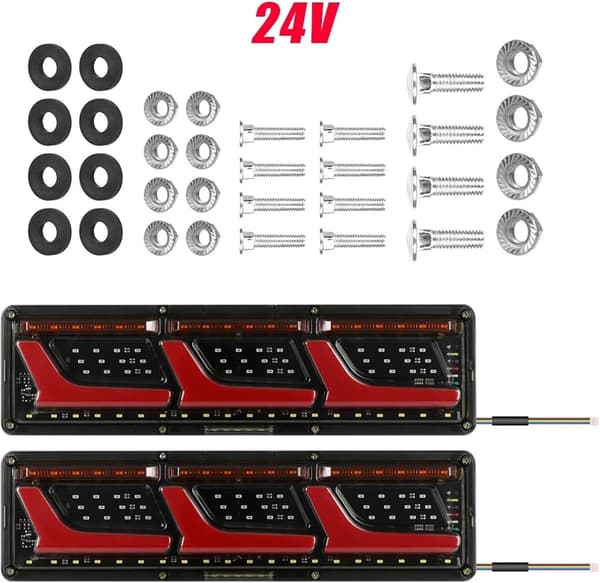 24V Bil Baklyktor Blinkers Sidomarkeringsljus Bromsljus Backljus