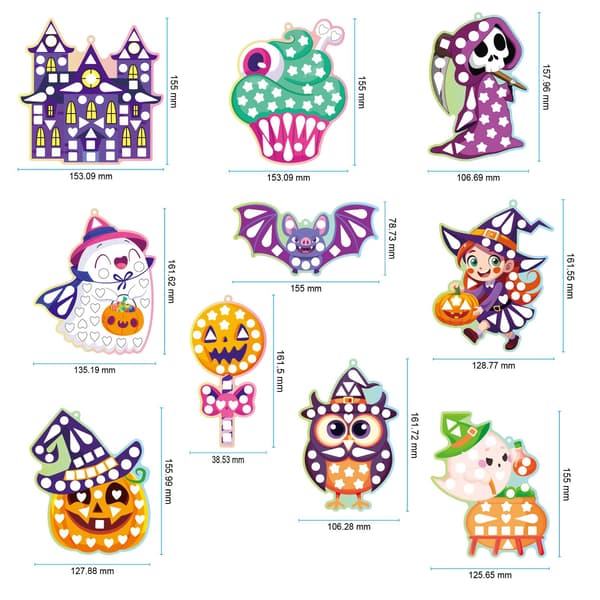 Halloweenin tee-se-itse mosaiikkipeilitarrasarja lapsille CPC-sertifikaatilla DCTZ049