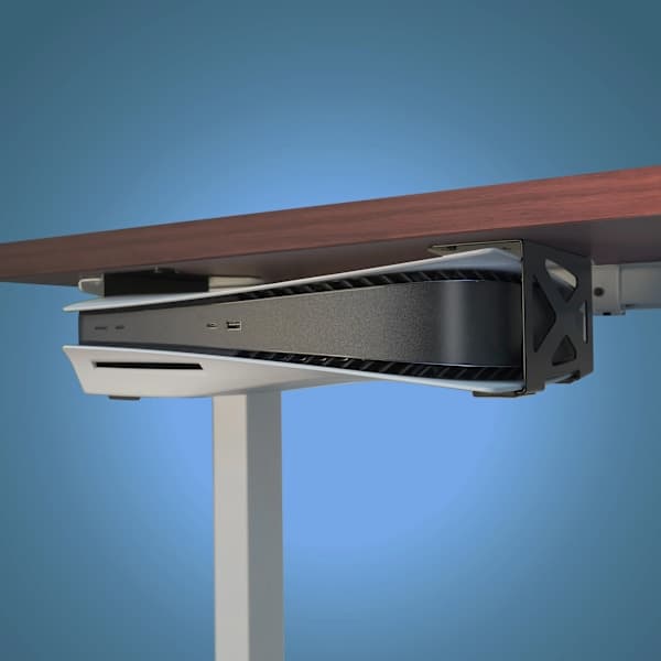 REMAKE Monzlteck Under Desk Holder til PS5, Stealth Mount Kompatibel med Playstation 5 Disc & Digital Edition Konsol Sort