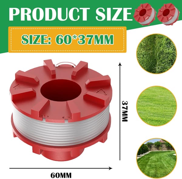 3 st trimmerspole, 3405096 trimmertråd kompatibel med Einhell Power X-Change GE-CT 36/30 LI E SOLO, AGILLO 36/255 BL, AGILLO 18/200