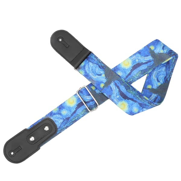 Gitarrband Nylonband Andningsbart Musikinstrument Tillbehör för Akustisk/Elgitarr Bas 5cm Star Series