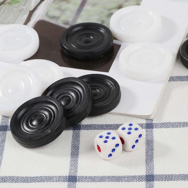 32 stk./sæt 33 mm plastik sort hvid backgammon brikker chips stabelbare brikker børn legetøj brikker 28 mm