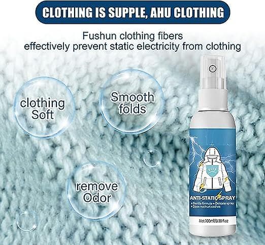 Statisk spray til tøj, statisk spray, spray til eliminering af statisk elektricitet, statisk fjerner til tøj, Static Guard spray til tøj, 100 ml