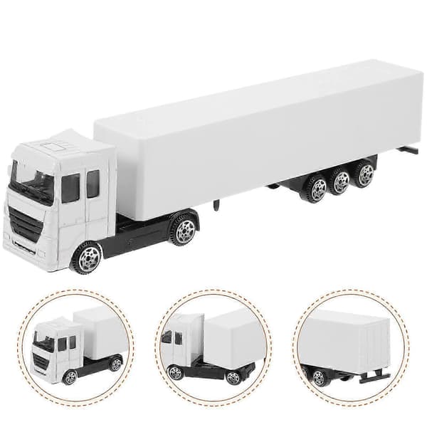 Leksaksbil Lastbilsmodell Legering Lastbilsmodell Realistisk Containerlastbilsmodell Miniatyr Lastbilsleksak