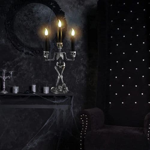 Halloween Skjelett Lysestake 3 Lys Halloween Lysestakeholder med