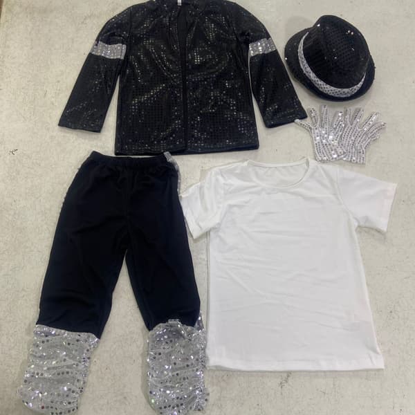 Cosplay-kostyme for barn og voksne i steppdans-stil Sequined 7-piece set 100cm