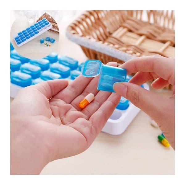 IC Pill Box 31 päivän kannettava tablettikotelo matkalääkekotelolla