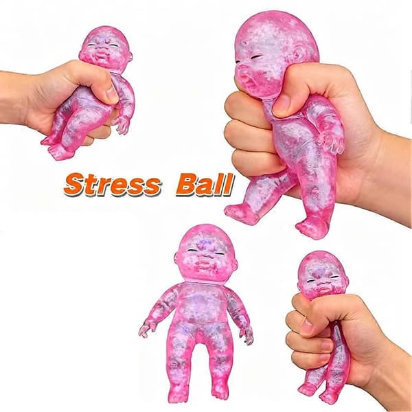 2 stk. baby squishy glitter langsomt stigende, squishy baby sensorisk fidget til stresslindring, blød sød klemme