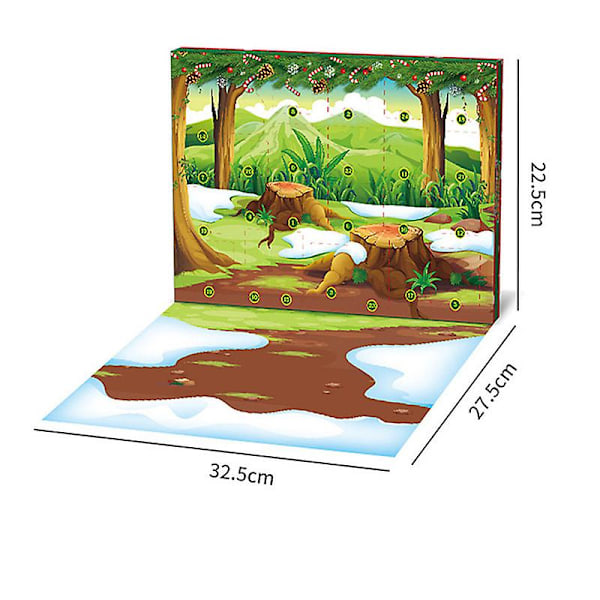 Adventskalender 2023 Dinosaur Barnleker 24 Dager Dyr Byggklosser Julegaver