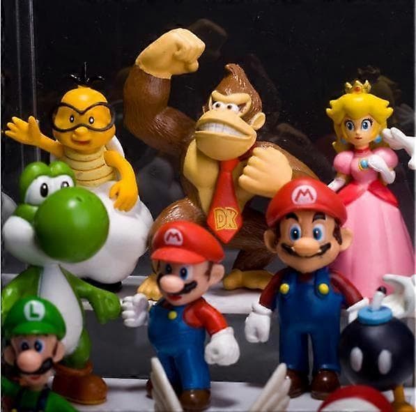 Super Mario 18-pakning Figurer julegaver
