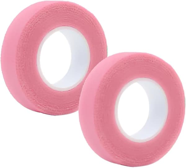 Øjenvippetape, to ruller øjenvippeforlængertape (pink), til øjenvippeforlængelser.