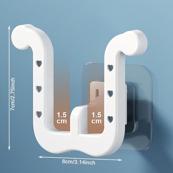 Shoe Racks 10-Pack Hanging Shoe Racks Wardrobe Organizer Shoe Rack System Self-Adhesive Shoe Storage Slipper Storage Studio Shoe Racks White