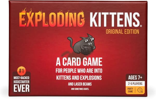 Exploding Kittens Original Edition EKG-ORG1-1 Brætspil, Flerfarvet, 11,2 x 16,21 x 3,81 cm