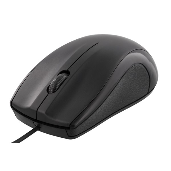 DELTACO kablet optisk mus, 3 knapper med scroll, 1200 DPI, sort 80