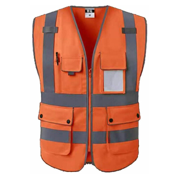Beskyttelsesvest / arbejdsvest / sikkerhedsvest Lommer og front