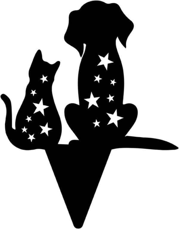 Realistinen kissa- ja koirataide puutarhanurmikolle, Anim