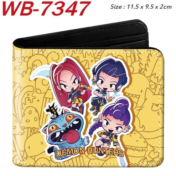 K-KPOP DEMON HUNTER pu læder bi-fold kort tegnebog hot salg og praktisk WB-7367