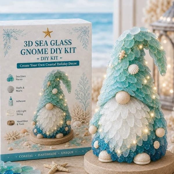 Gör-det-själv 3D Havsglas Konstkit - Kust- och Julserie K