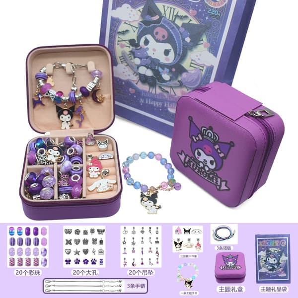 Armbåndssæt til børn med perler, DIY-kreativt sæt til piger, idé til fødselsdagsgave Basic Kuromi 36-piece set