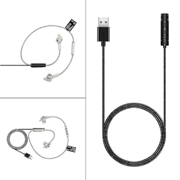 Robust USB opladerkabel til Bang&olufsen Beoplay E6 trådløse hovedtelefoner