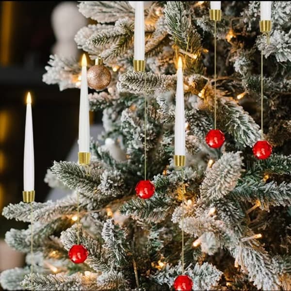 Julelys Innendørs festlig atmosfære dekorasjon lys Juletrepynt Icicles 12pcs