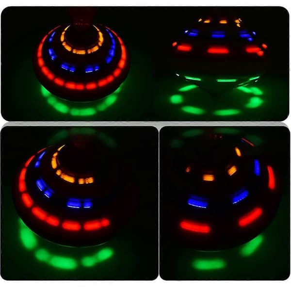 1x Topp Leke & Musikk Magisk LED Blinkende Leke Lysende Spinner Barn