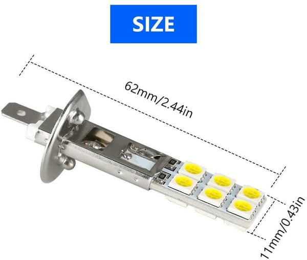 4 kpl H1 6000k Super White 80w LED-ajovalopolttimosarja