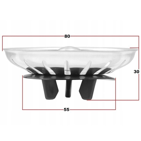 Plug for IKEA Kitchen Atlant / Domsjö / Sink Strainer - Basket Strainer 49 1-Pack
