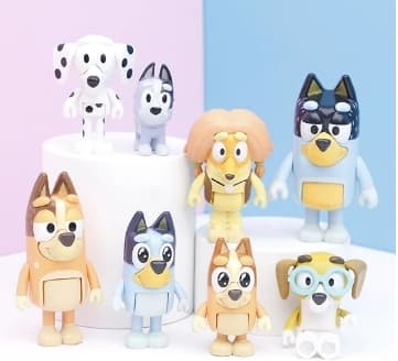 Tegnefilmsanimation Bluey Legetøj Model Figurer Børnelegetøj 12 STK 12PCS