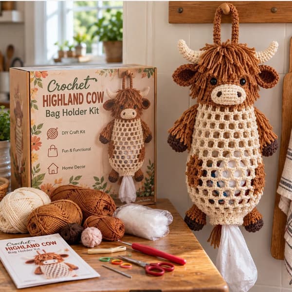 DIY-kit för virkad djurväska – set för handgjord stickad påse DIY Material Kit Candy Dwarf