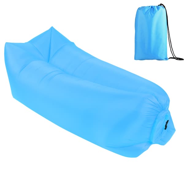 Uppblåsbar sovsäck med bärväska Lazy Lounger Sovbädd Luft Portabel Soffa för Barn