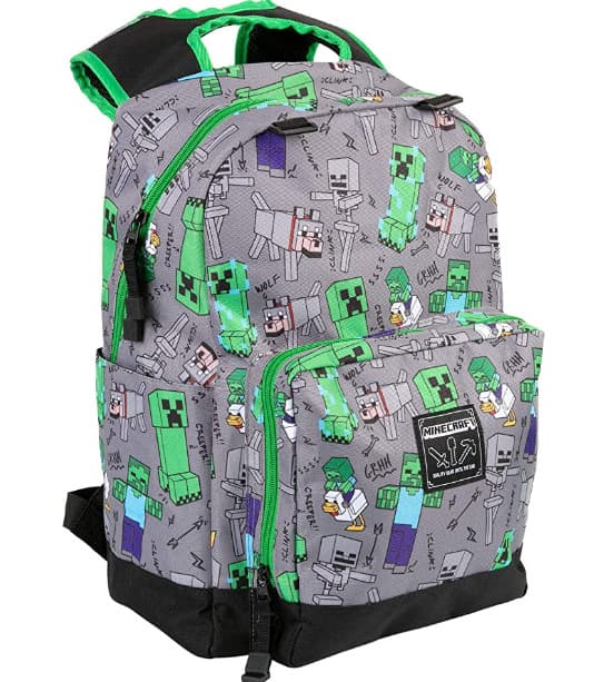 Minecraft ryggsäck creeper ender drake fackla diamant hacka junior högstadieelever barns ryggsäck Creeper Facebook Pack