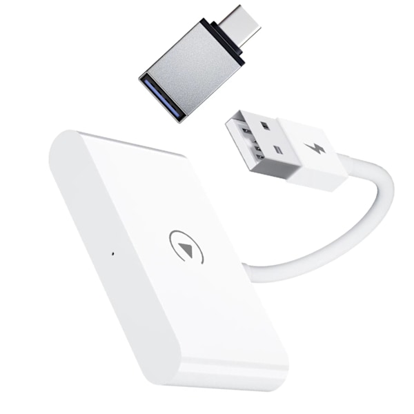 Langallinen langattomaksi CarPlay-sovitin USB-liitäntä Plug and Play -toiminnolla, sujuva Carplay-dongle-laatikko iPhonelle, tasainen pinta