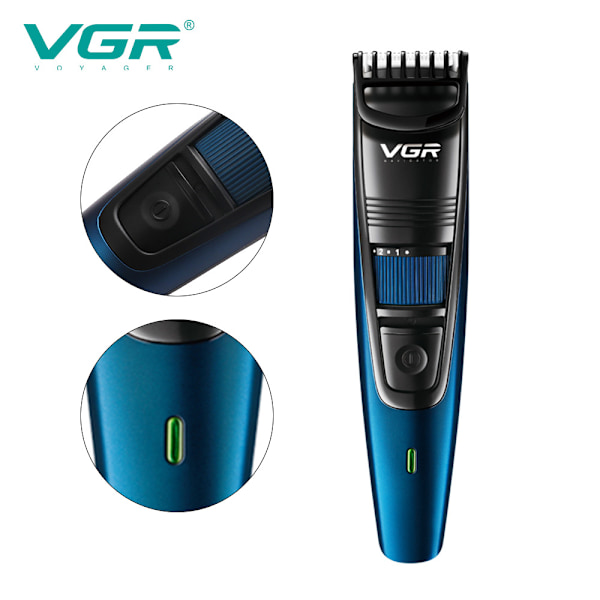 VGR052 Hårklippare USB Uppladdningsbar Hårklippare Hårtrimmer Tvättbar Elektrisk Hårklippare Rakapparat USB universal