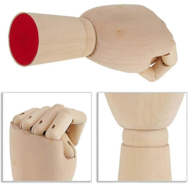 Trähandmodell, Vänster Hand Kroppskonstnär Modell Ledad