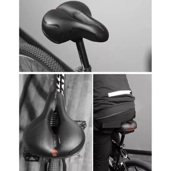 Cykel sadel med LED lys & Ventilation - Sadel til cykel