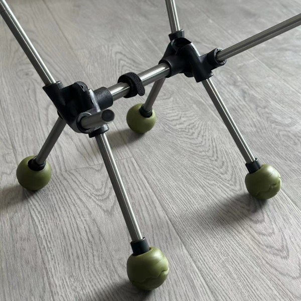 Fotöverdrag för månstol för utomhuscamping, halkskyddande och sjunkförebyggande boll, tillbehör för hopfällbar stol, universellt fotskydd för månstol black