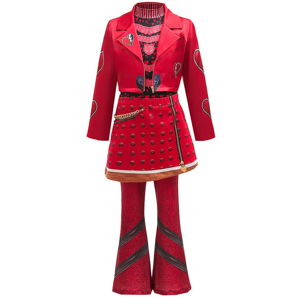 Barne Halloween Kostymesett 4 Deler Rødhette Kjole til Jentefester D1640 Bright Red 150cm