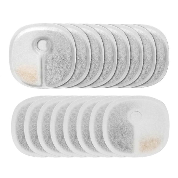 Vattenfontänfilter för katt, ersättningsfilter för CHEERBLE automatisk husdjursfontän 16pcs