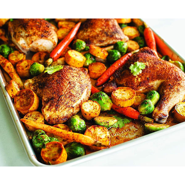 Nordic Ware Naturals Stor Bakeplate, 2-pakning, Sølv
