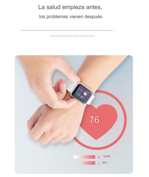 Smartwatch Sportsur Smartwatch Mænd Kvinder Bluetooth NFC Blodtryk H