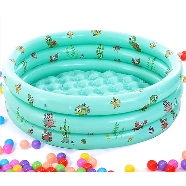 Barnplaskpool, uppblåsbar plaskpool, swimmingpool, uppblåsbar pool, uppblåsbar barnpool, babypool, portabelt badkar Grön