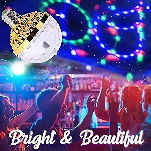 Farverig Roterende Magisk Kuglelampe Farverig LED Diskolampe Premium Magisk Lampe Stik I Diskolampe RGB Strobe