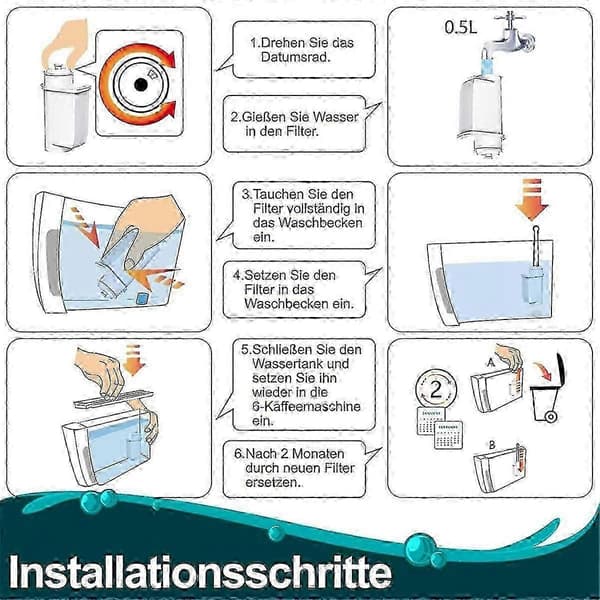 Vandfilter til EQ-serien, EQ3/EQ6/EQ9, EQ500, S700, Vandfilter Kaffemaskine til Vero TZ70003/