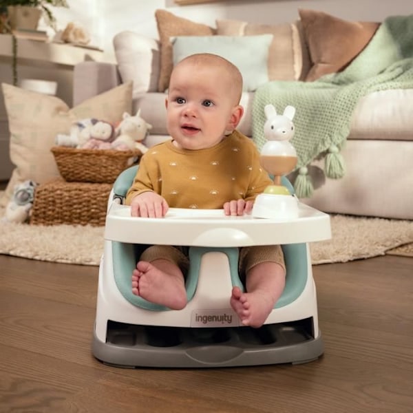 INGENUITY 2-in-1 korokeistuin integroidulla säilytyslokerolla, sumu, alkaen 6 kuukaudesta