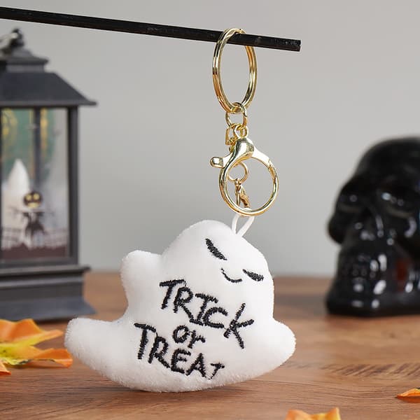 Halloween Græskar Spøgelse Plys Nøglering, Blødt Squishy Tøjdyr til Taskepynt Pumpkin 7cm