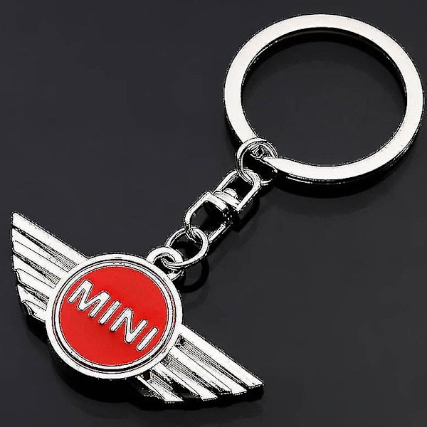Lang kjede metall nøkkelring Billogotyp nøkkelring for Mini Cooper Red