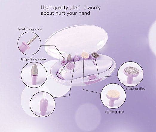 Komplet Manicure-/Pedicure-sæt - Elektrisk Neglefil