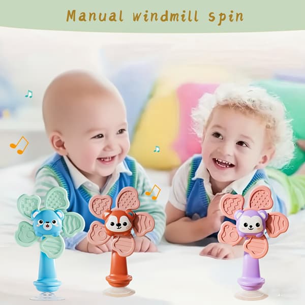 Sugekopp Vindmølleleke for Babyreiser og Lek Little Monkey Windmill